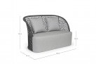 Antracytowa sofa dwuosobowa ogrodowa CUYEN bizzotto 