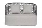 Antracytowa sofa dwuosobowa ogrodowa CUYEN bizzotto 