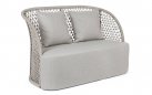 Beżowa Ekskluzywna sofa dwuosobowa ogrodowa CUYEN bizzotto 