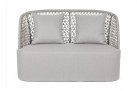 Beżowa Ekskluzywna sofa dwuosobowa ogrodowa CUYEN bizzotto 