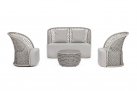 Beżowa Ekskluzywna sofa dwuosobowa ogrodowa CUYEN bizzotto 