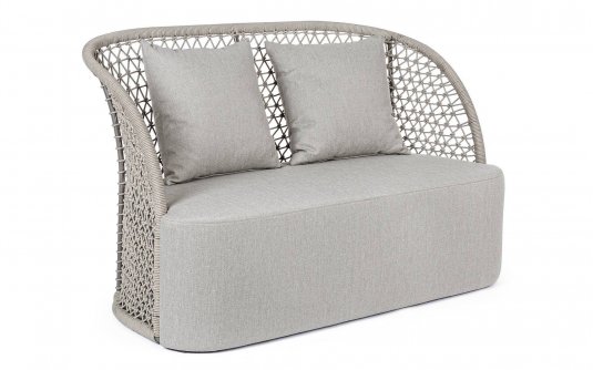 Beżowa Ekskluzywna sofa dwuosobowa ogrodowa CUYEN bizzotto 