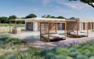 Luksusowe łóżko 2os. Daybed z daszkiem, całości wykonane z drewna tekowego premium Honolulu