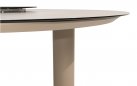 Okrągły stół ogrodowy DONATO Ø160 cm beżowy z ceramicznym blatem