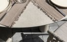 Okrągły stół ogrodowy DONATO Ø160 cm beżowy z ceramicznym blatem
