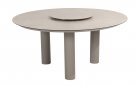Okrągły stół ogrodowy DONATO Ø160 cm jasnoszary z ceramicznym blatem