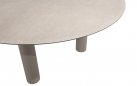 Okrągły stół ogrodowy DONATO Ø160 cm jasnoszary z ceramicznym blatem