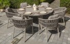Okrągły stół ogrodowy DONATO Ø160 cm jasnoszary z ceramicznym blatem
