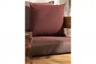 Sofa ogrodowa teak z drewna teak KOBO bizzotto bordowe poduszki