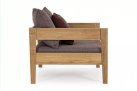 Sofa ogrodowa teak z drewna teak KOBO bizzotto bordowe poduszki