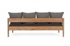 Sofa ogrodowa teak z drwna teak KOBO bizzotto ciemnoszare poduszki