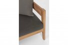Sofa ogrodowa teak z drwna teak KOBO bizzotto ciemnoszare poduszki