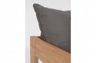 Sofa ogrodowa teak z drwna teak KOBO bizzotto ciemnoszare poduszki
