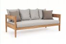 Sofa ogrodowa teaku z teak KOBO bizzotto beżowe poduszki