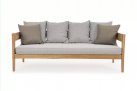 Sofa ogrodowa teaku z teak KOBO bizzotto beżowe poduszki
