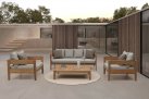 Sofa ogrodowa teaku z teak KOBO bizzotto beżowe poduszki