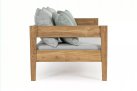 Sofa ogrodowa teaku z teak KOBO bizzotto szarozielone poduszki