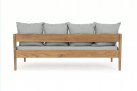 Sofa ogrodowa teaku z teak KOBO bizzotto szarozielone poduszki