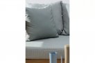 Sofa ogrodowa teaku z teak KOBO bizzotto szarozielone poduszki