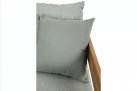 Sofa ogrodowa teaku z teak KOBO bizzotto szarozielone poduszki