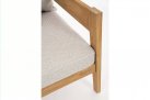 Fotel ogrodowy teak z drewna teak KOBO bizzotto beżowe poduszki