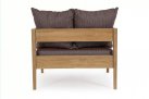 Fotel ogrodowy teak z drewna teak KOBO bizzotto bordowe poduszki