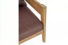 Fotel ogrodowy teak z drewna teak KOBO bizzotto bordowe poduszki