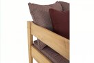 Fotel ogrodowy teak z drewna teak KOBO bizzotto bordowe poduszki