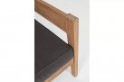 Fotel ogrodowy teak z drewna teak KOBO bizzotto ciemnoszare poduszki
