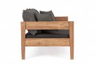 Fotel ogrodowy teak z drewna teak KOBO bizzotto ciemnoszare poduszki