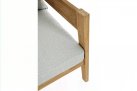 Fotel ogrodowy teak z drewna teak KOBO bizzotto zielonoszare poduszki