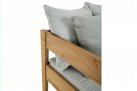 Fotel ogrodowy teak z drewna teak KOBO bizzotto zielonoszare poduszki