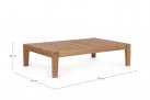 Stolik ogrodowy kawowy teak z drewna teak KOBO bizzotto ciemnoszare poduszki