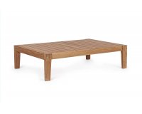 Stolik ogrodowy kawowy teak z drewna teak KOBO bizzotto ciemnoszare poduszki