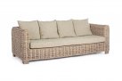 Beżowa sofa trzyosobowa rattanowe do patio FORTALEZALEZA bizzotto