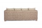 Beżowa sofa trzyosobowa rattanowe do patio FORTALEZALEZA bizzotto