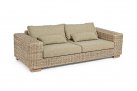 Kubistyczna beżowa sofa 3-osobowa rattanowa do ogrodu zimowego LEANDRO bizzotto 