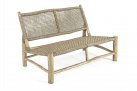 Ławka sofa teakowa z technorattanem LAMPOK bizzotto
