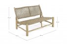 Ławka sofa teakowa z technorattanem LAMPOK bizzotto