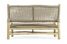 Ławka sofa teakowa z technorattanem LAMPOK bizzotto