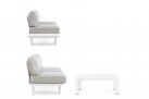 Platformowy narożnik ogrodowy aluminiowy biały KONNOR bizzotto