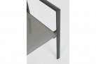 Aluminiowe ciemnoszare nowoczesne krzesło ogrodowe stołowe KONNOR bizzotto