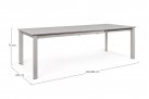 Beżowy rozkładany stół 160-240x100 aluminiowy ogrodowy KONNOR bizzotto