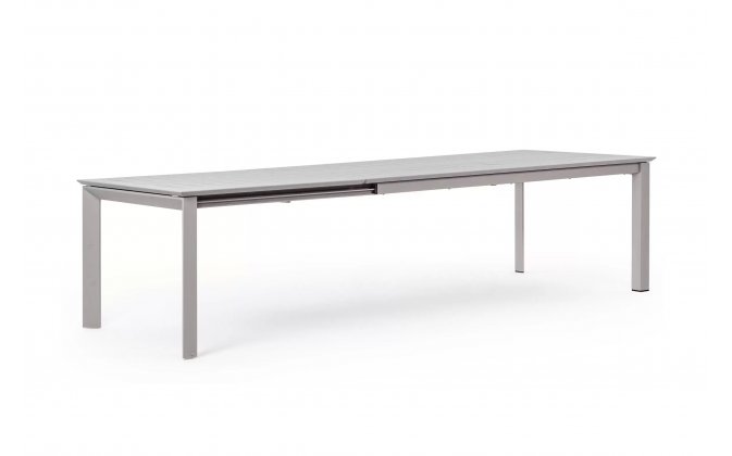 Beżowy rozkładany stół 200-300x110 aluminiowy ogrodowy KONNOR bizzotto