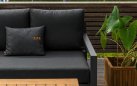 Dwuosobowa sofa aluminiowa ogrodowa ciemnoszara timber z poduszkami Conforma