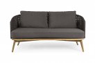 Sofa wypoczynkowa na taras teak i lina polipropylenowa brązowa NINFA bizzotto