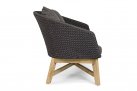Ciemnoszara nowoczesna sofa ogrodowa wypoczynkowa teak lina COACHELLA bizzotto 