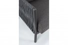 Antracytowa szeroka sofa nowoczesna na taras aluminiowa FLOENCIA bizzotto