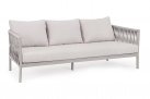 Beżowa szeroka sofa nowoczesna na taras aluminiowa FLOENCIA bizzotto