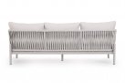 Beżowa szeroka sofa nowoczesna na taras aluminiowa FLOENCIA bizzotto